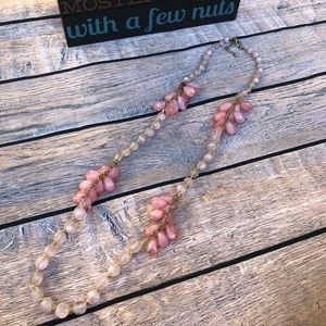 Light pink💰 long beaded necklace